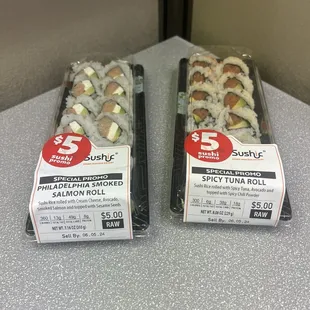 Select rolls for $5.00 on Tuesdays.