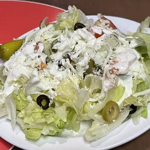 Fresh salad with house made ranch