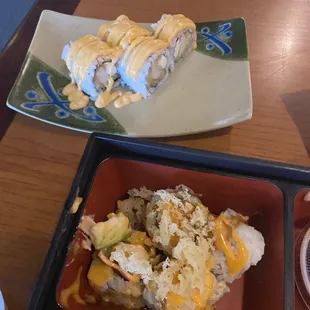The wrong roll with the right toppings, the corrected roll without the right toppings
