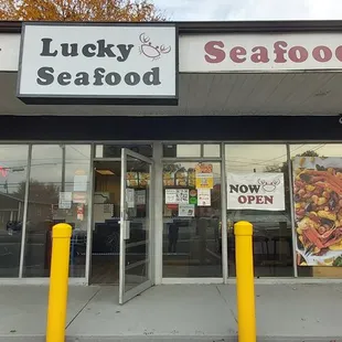 the front of the restaurant