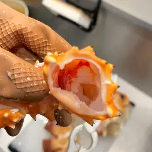 a hand holding a chocolate covered donut