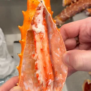 the inside of a lobster