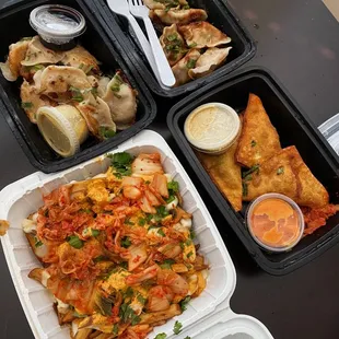 a variety of food items