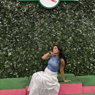 Cute podium for fun photo ops