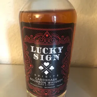 a bottle of bourbon whiskey