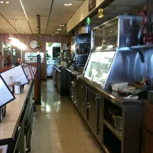the kitchen and counter area