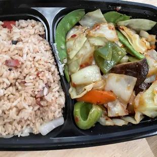 Thin sliced pork lunch special