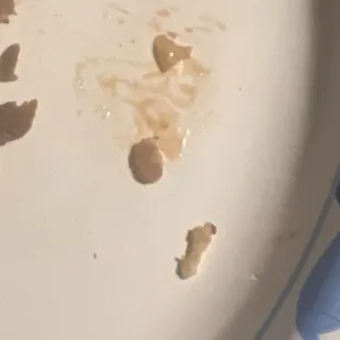 Bone fragments i bit into.