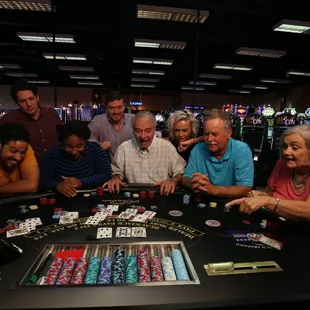 Blackjack tables at Lucky Star Casino in Concho