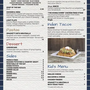 The Rez Watonga Menu - Page 2