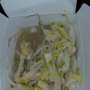 Chicken chow main but 0 noodles