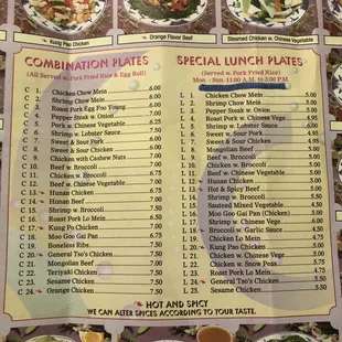 Combinations and Lunch