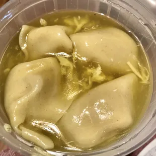 Wonton egg drop soup