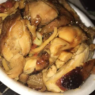 Chicken Teriyaki and chowmein bowl.