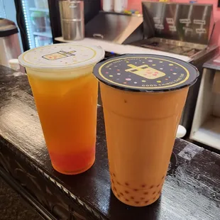 Passion fruit and papaya milk
