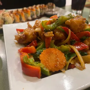 Red Thai Stir Fry so good.