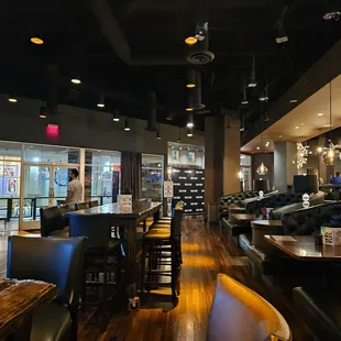 the inside of a restaurant