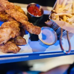 $16 fries and chicken tenders, pass on this