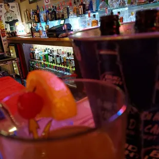 A cold 1one and food, maybe heaven and we it be lucky at Lucky Stricks; good times