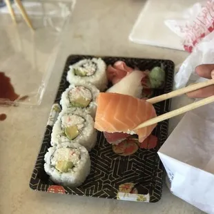 The fish is so fresh and buttery it melts in your mouth super tender.