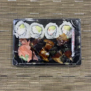 California Roll &amp; Unagi (Eel sushi)
