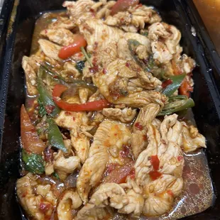 chicken and vegetables in sauce