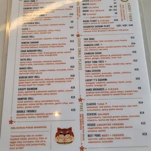 Menu side 2