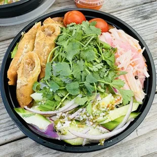 Rice noodles salad