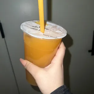 Peach punch, upsized.