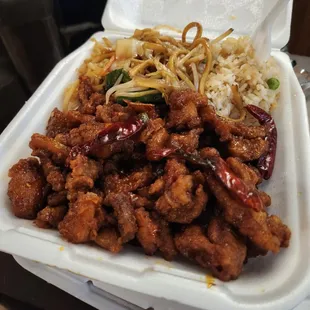 Orange Chicken + Chow Mein