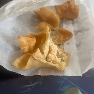 Thought I would get fresh wontons but what I got was old hard ones that probably been left under a lamp for hours