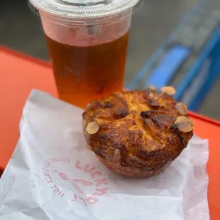 Kouign-Amman &apos;queen-a-mahn,&apos;  yummy croissant-like pastry folded with delicious caramelized sugar. The perfect amount of light and sweet!