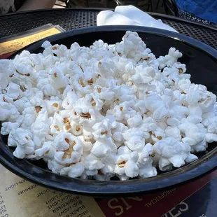 Complimentary popcorn