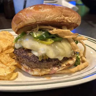 Green Chili Burger