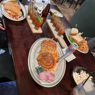 a table full of food