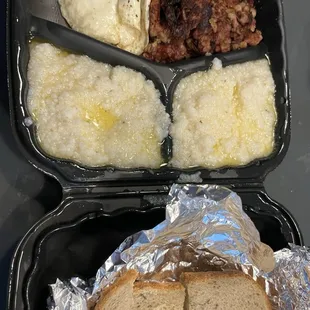 Corn-beef was over cooked along with the eggs and the grits were a bit watery with hardly any flavor. Make sure you have salt on deck.