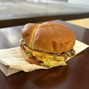 Veggie Burger with add-on mushrooms