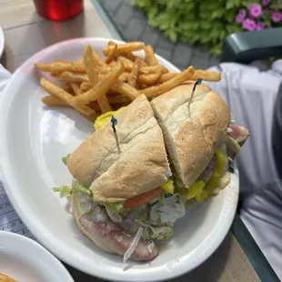 Italian Sub and fries