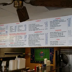 Menu from Lucky&apos;s Grill