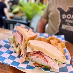 Wholly molé! Now that&apos;s a 5. Turkey Club! That baby was stacked right! Look at it!