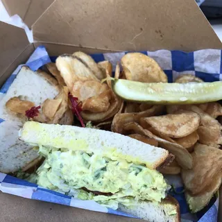 Chopped Chicken Breast Salad Sandwich