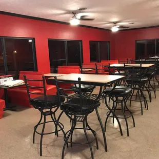 tables and chairs