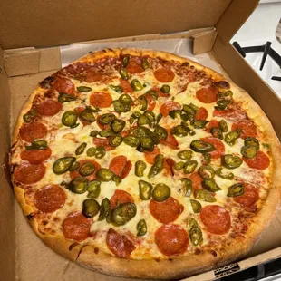 Pepperoni and jalapeño