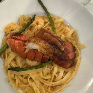 Lobster and Shrimp Fettuccine