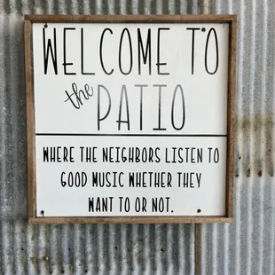 a welcome sign