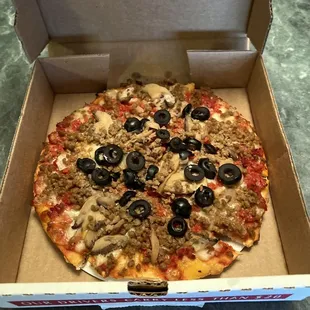 a pizza in a box