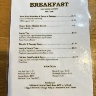 Breakfast menu  8/28/23 10:34 am.