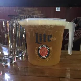 Miller Lite on draft! $4 pitchers every Tuesday &amp; Thursday ALL DAY