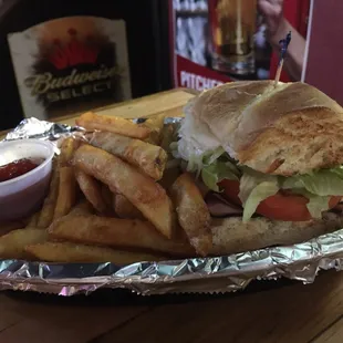 $5.95 any 1/2 sub with fries 11am-2pm every day