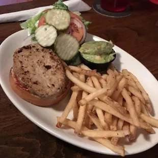 The Model T with faux chicken and shoestring fries